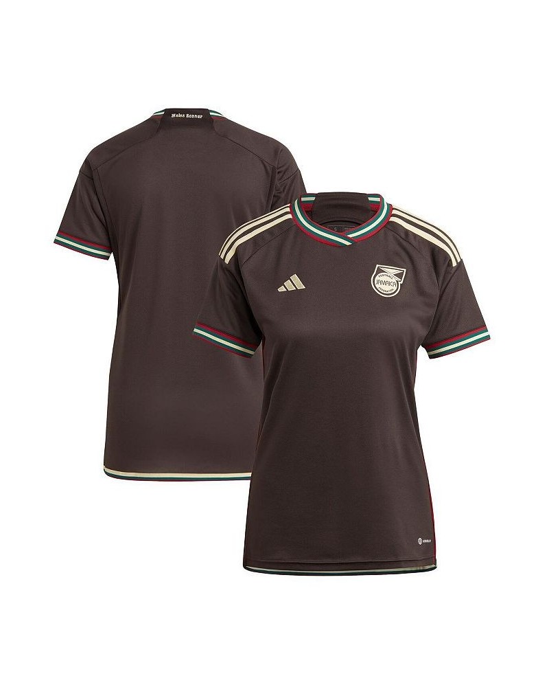 Women's Brown Jamaica National Team 2023 Away Replica Jersey Brown $53.99 Jersey