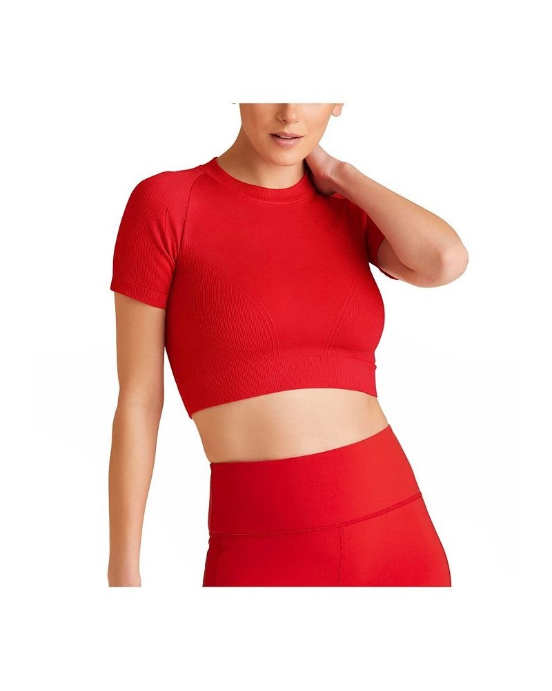 Women's Barre Seamless Tee Red $29.14 Tops