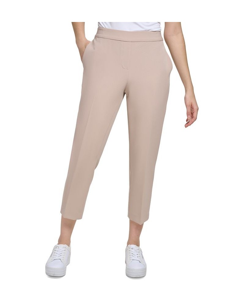 Women's X-Fit Cropped Elastic Back Pants Mocha $28.45 Pants