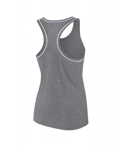 Women's Branded Heather Gray Oakland Athletics Wordmark Logo Racerback Tank Top Heather Gray $20.00 Tops