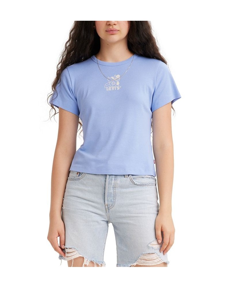 Women's Graphic Rickie Cotton Short-Sleeve T-Shirt Wildflower Hydrangea $23.19 Tops