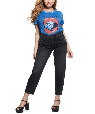 Women's Short-Sleeve Diamond Lip Easy T-Shirt Blueblood Multi $29.16 Tops