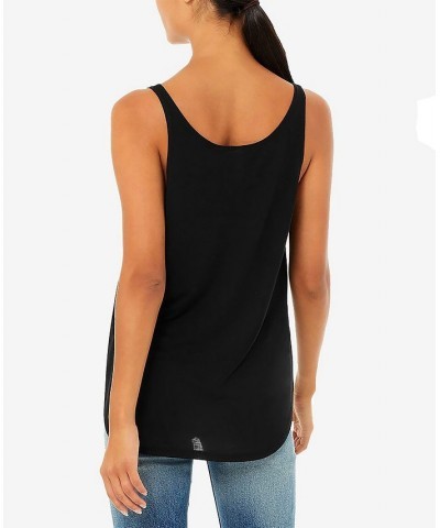 Women's Premium Colorado Ski Towns Word Art Flowy Tank Top Black $24.29 Tops