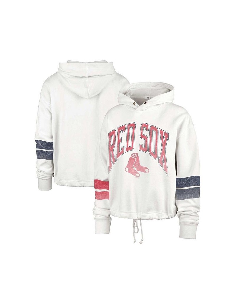 Women's Cream Boston Red Sox Harper Pullover Hoodie Cream $48.59 Sweatshirts