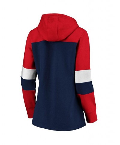 Women's Navy and Red Washington Wizards Iconic Heavy Block Pullover Hoodie Navy, Red $31.85 Sweatshirts