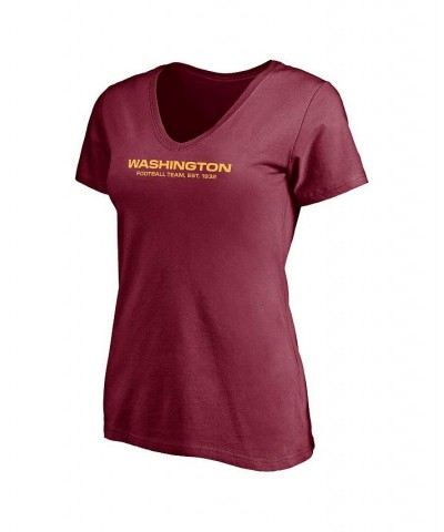 Women's Branded Chase Young Burgundy Washington Football Team Player Icon Name and Number V-Neck T-shirt Burgundy $25.19 Tops