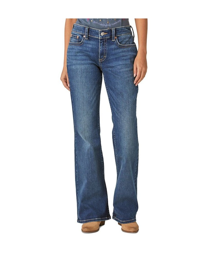 Women's Low Rise Flap-Pocket Flared Jeans Lightyear $37.06 Jeans