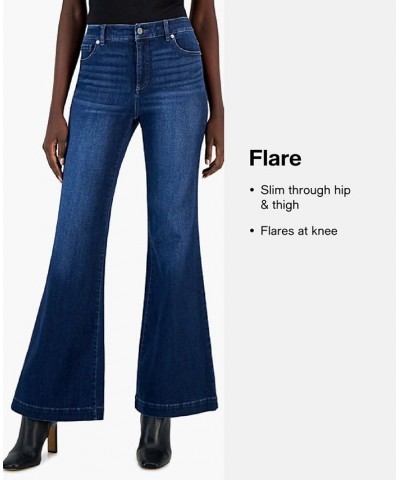 Women's Low Rise Flap-Pocket Flared Jeans Lightyear $37.06 Jeans