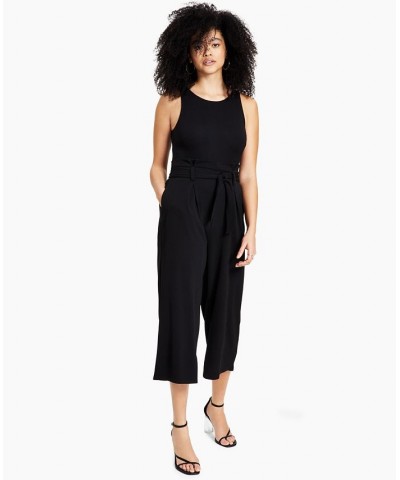 Petite Tie-Front Jumpsuit Black $23.06 Pants