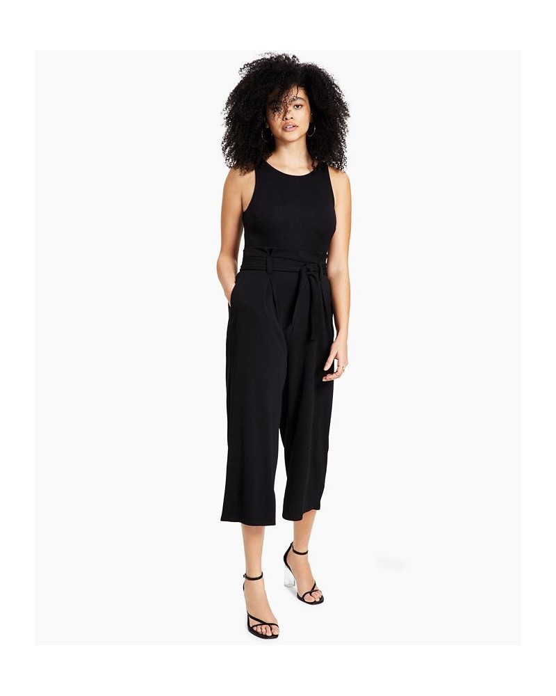 Petite Tie-Front Jumpsuit Black $23.06 Pants