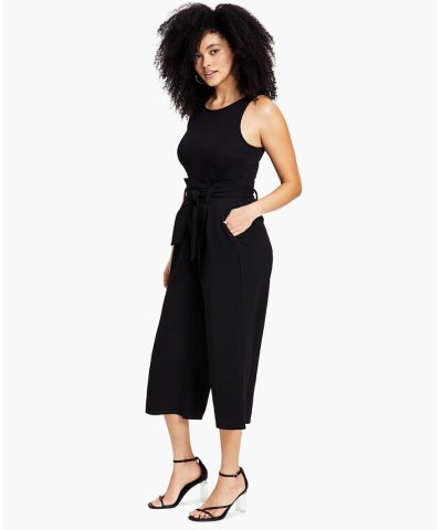 Petite Tie-Front Jumpsuit Black $23.06 Pants