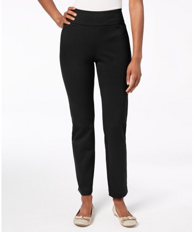 Petite Pull-On Ponté-Knit Pants Petite & Petite Short Deep Black $22.26 Pants