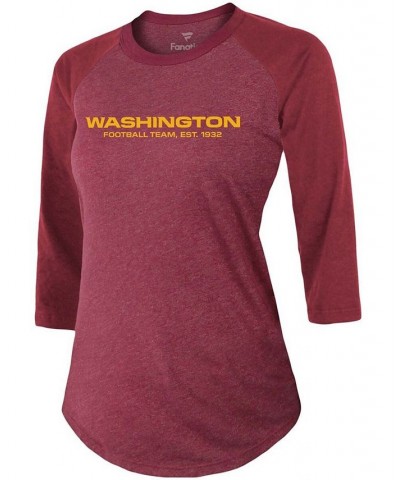 Women's Chase Young Burgundy Washington Football Team Player Name Number Tri-Blend Raglan 3/4 Sleeve T-shirt Burgundy $24.20 ...