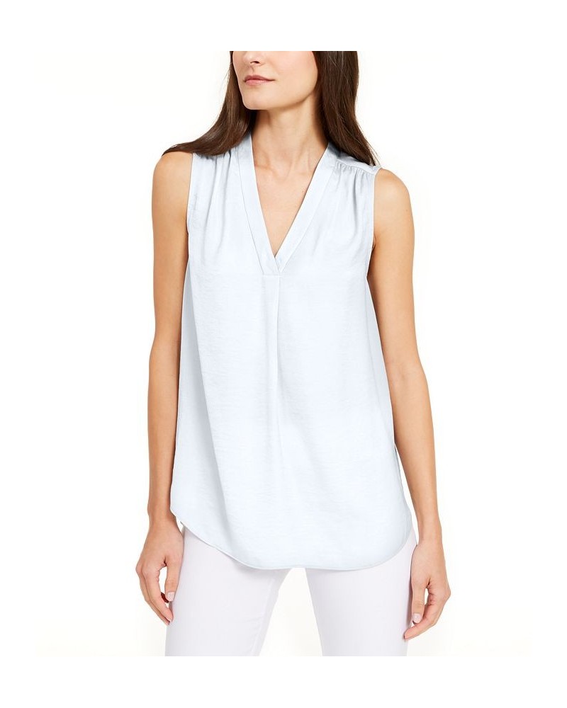 Petite V-Neck Tank Top Bright White $18.42 Tops