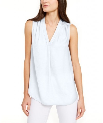 Petite V-Neck Tank Top Bright White $18.42 Tops