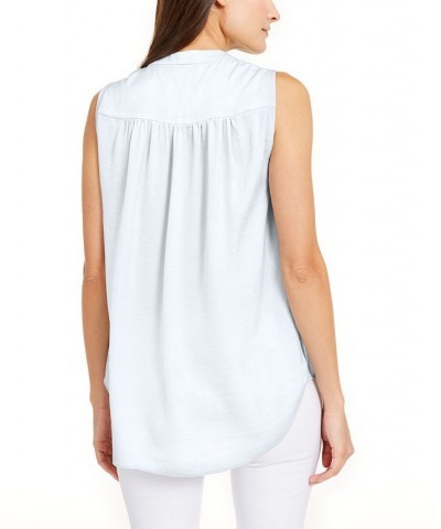 Petite V-Neck Tank Top Bright White $18.42 Tops