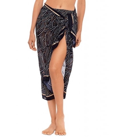 Bronze Age Printed Scarf Pareo Cover-Up Bronze Age Black/Brown $47.00 Swimsuits