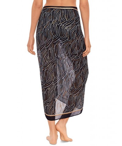 Bronze Age Printed Scarf Pareo Cover-Up Bronze Age Black/Brown $47.00 Swimsuits