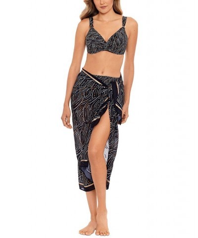 Bronze Age Printed Scarf Pareo Cover-Up Bronze Age Black/Brown $47.00 Swimsuits