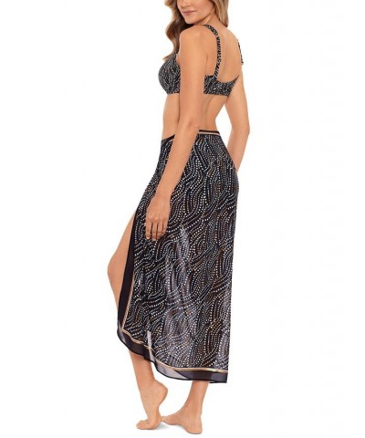 Bronze Age Printed Scarf Pareo Cover-Up Bronze Age Black/Brown $47.00 Swimsuits