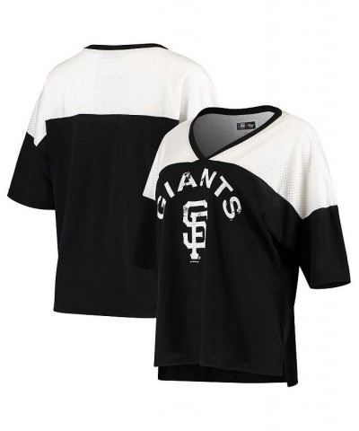 Women's Black San Francisco Giants All World V-Neck T-shirt Black $32.99 Tops