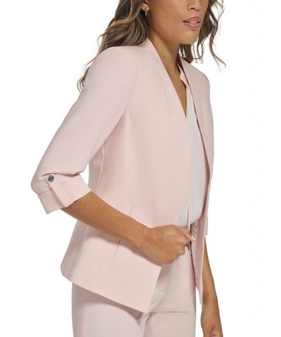 Petite 3/4-Sleeve Collarless Open Front Blazer Petal $63.60 Jackets