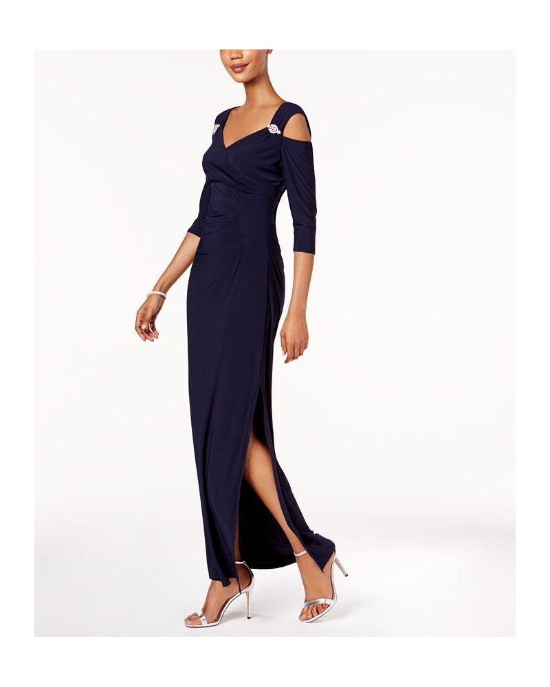 Cold-Shoulder Gown Blue $44.55 Dresses