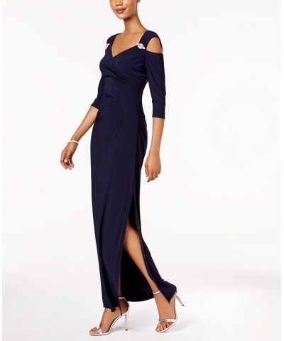 Cold-Shoulder Gown Blue $44.55 Dresses