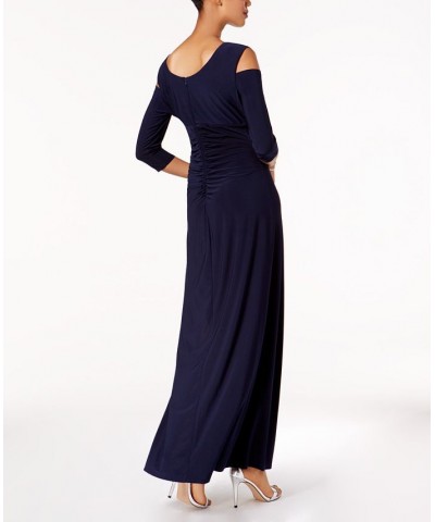 Cold-Shoulder Gown Blue $44.55 Dresses