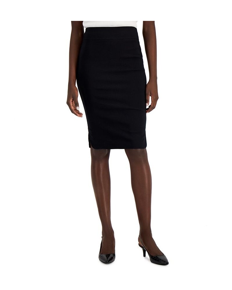 Women's Side-Slit Pencil Skirt Black $16.70 Skirts