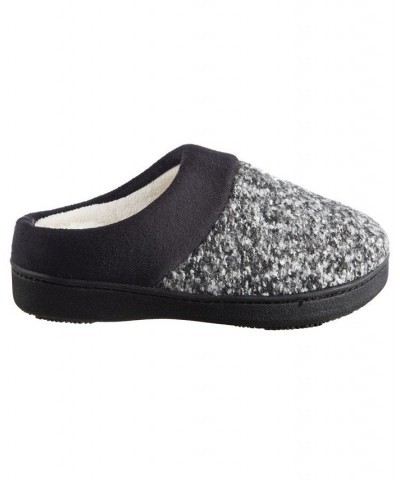 Women's Heathered Knit Jessie Hoodback Slippers Gray $13.20 Shoes