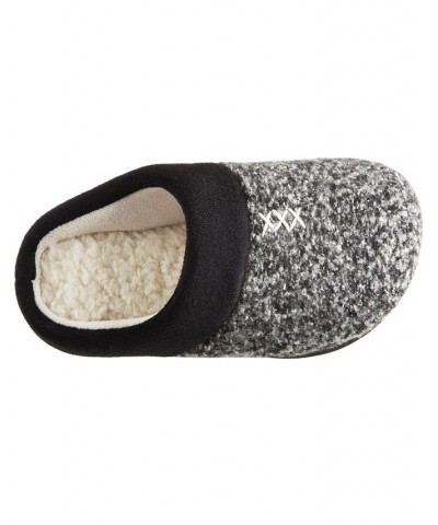 Women's Heathered Knit Jessie Hoodback Slippers Gray $13.20 Shoes