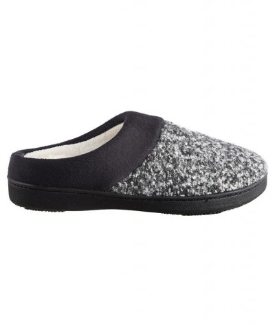 Women's Heathered Knit Jessie Hoodback Slippers Gray $13.20 Shoes