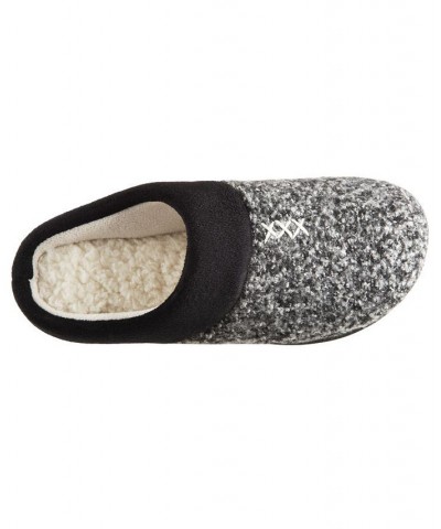 Women's Heathered Knit Jessie Hoodback Slippers Gray $13.20 Shoes