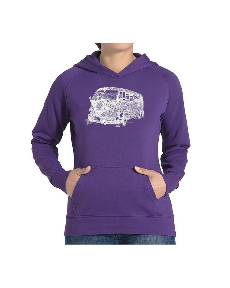 Women's Word Art Hooded Sweatshirt -The 70's Purple $35.99 Sweatshirts