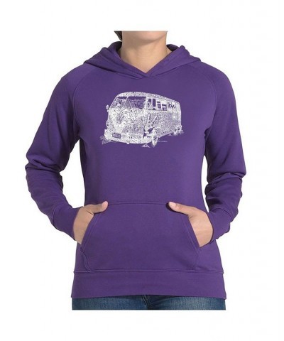 Women's Word Art Hooded Sweatshirt -The 70's Purple $35.99 Sweatshirts