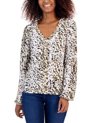 Women's Studded Top Tan/Beige $19.00 Tops