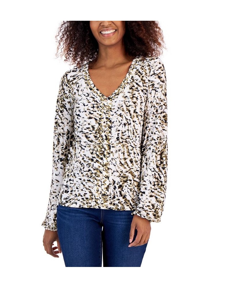 Women's Studded Top Tan/Beige $19.00 Tops