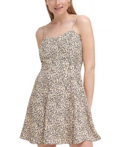 Printed A-Line Dress Tan/Beige $19.88 Dresses