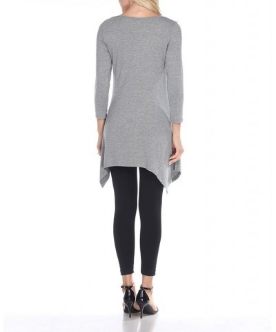 Maternity Kayla Tunic Top Gray $33.48 Tops