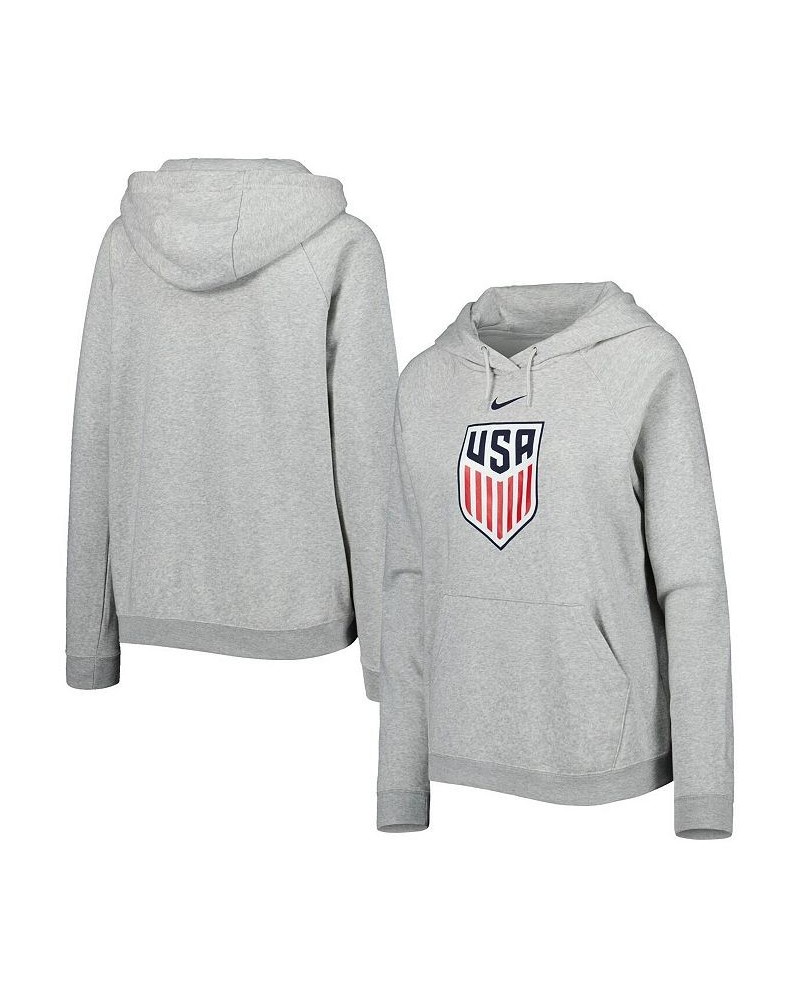 Women's Heather Gray USMNT Varsity Raglan Tri-Blend Pullover Hoodie Heather Gray $40.00 Sweatshirts