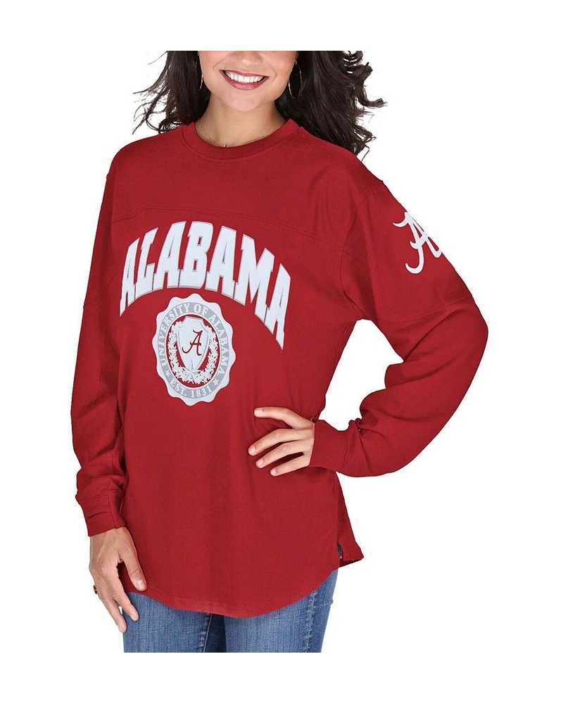 Women's Crimson Alabama Crimson Tide Edith Long Sleeve Oversized Top Crimson $34.79 Tops