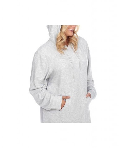 Women's Plus Size Hoodie Sweatshirt Dress Orange $36.04 Dresses