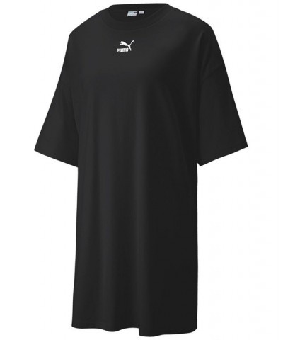 Women's Classics Cotton T-Shirt Dress Black $15.19 Dresses