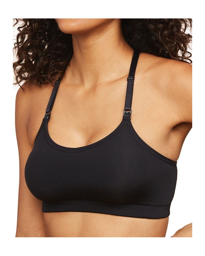 Seamless Full-Coverage Clip-Down Nursing Bra Black $13.42 Bras