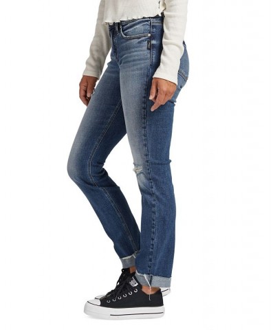 Women's Suki Mid-Rise Slim Straight Jeans Indigo $35.36 Jeans