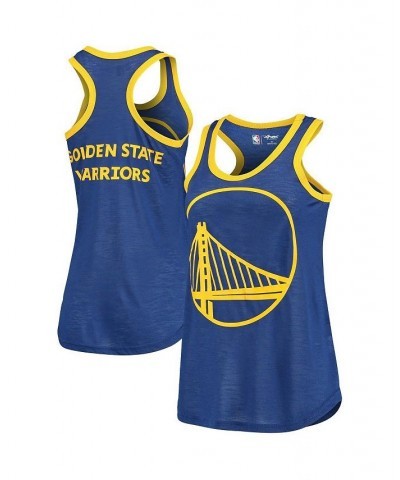 Women's G-III 4Her by Carl Banks Royal Golden State Warriors Showdown Burnout Tank Top Royal $21.19 Tops