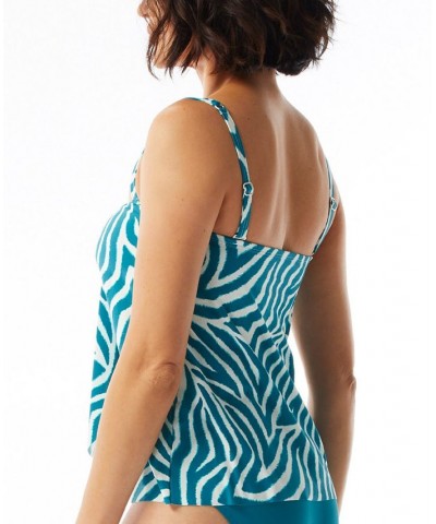 Women's Contours Clarity Bandeau Tankini Top Teal $51.84 Swimsuits