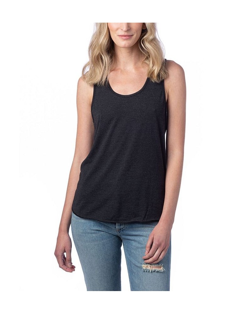 Women's Modal Tri-Blend Racer Tank Top Black $22.88 Tops