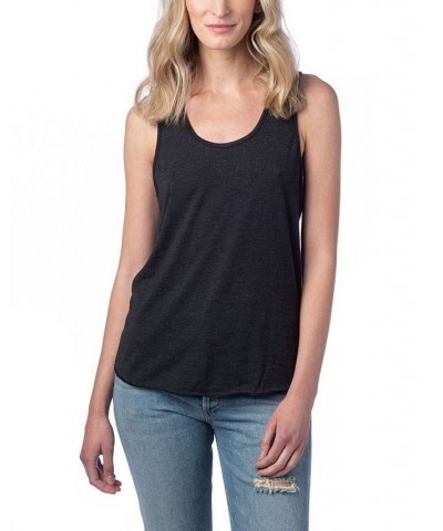 Women's Modal Tri-Blend Racer Tank Top Black $22.88 Tops